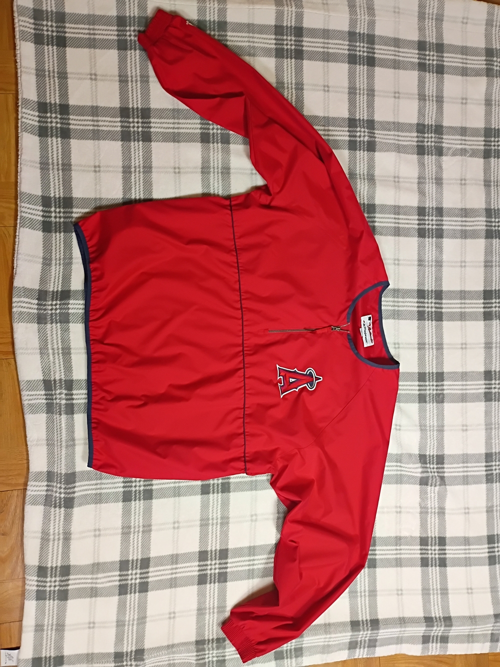 Los Angeles Angels Pullover Jacket Mens XXL Red 1/4 Zip MLB Baseball Majestic - Picture 4 of 16
